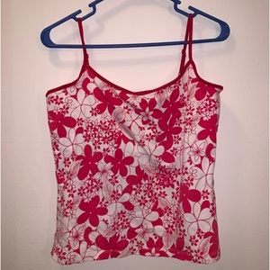 (L) Vintage TeeCo Pink Floral Tank Top